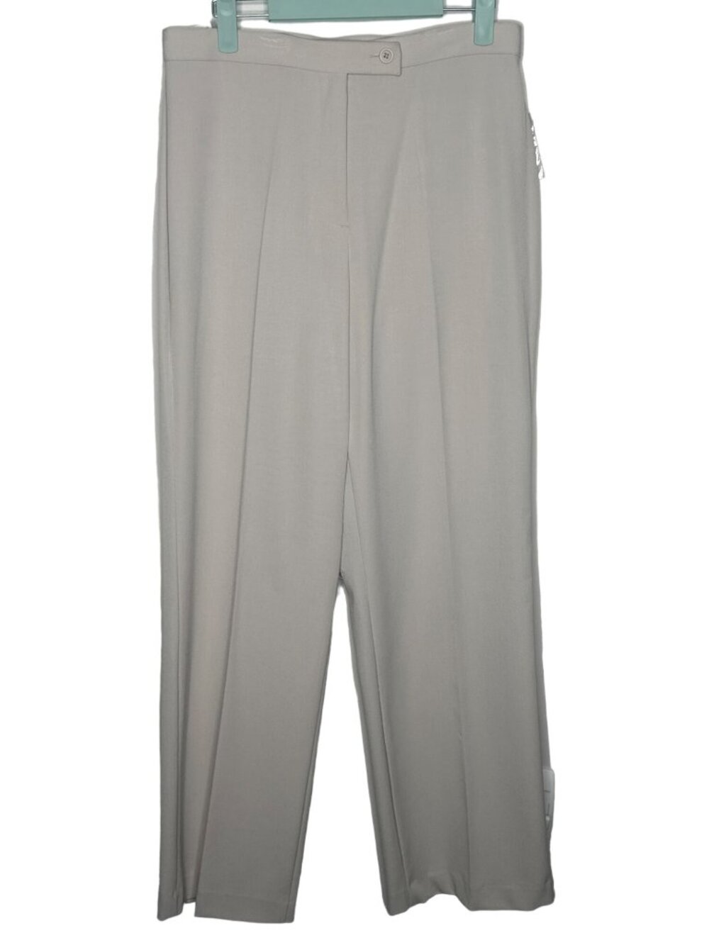 Investments Madison Ave Women Ivory Dress Pants Size 10 Straight Leg Beige NWT
